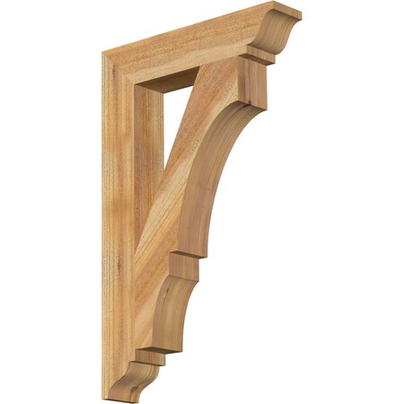 Ekena Millwork Balboa Traditional Rough Sawn Bracket, Western Red Cedar, 4"W x 20"D x 32"H BKT04X20X32BOA01RWR